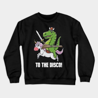 Funny Unicorn and T-Rex Dinosaur Crewneck Sweatshirt